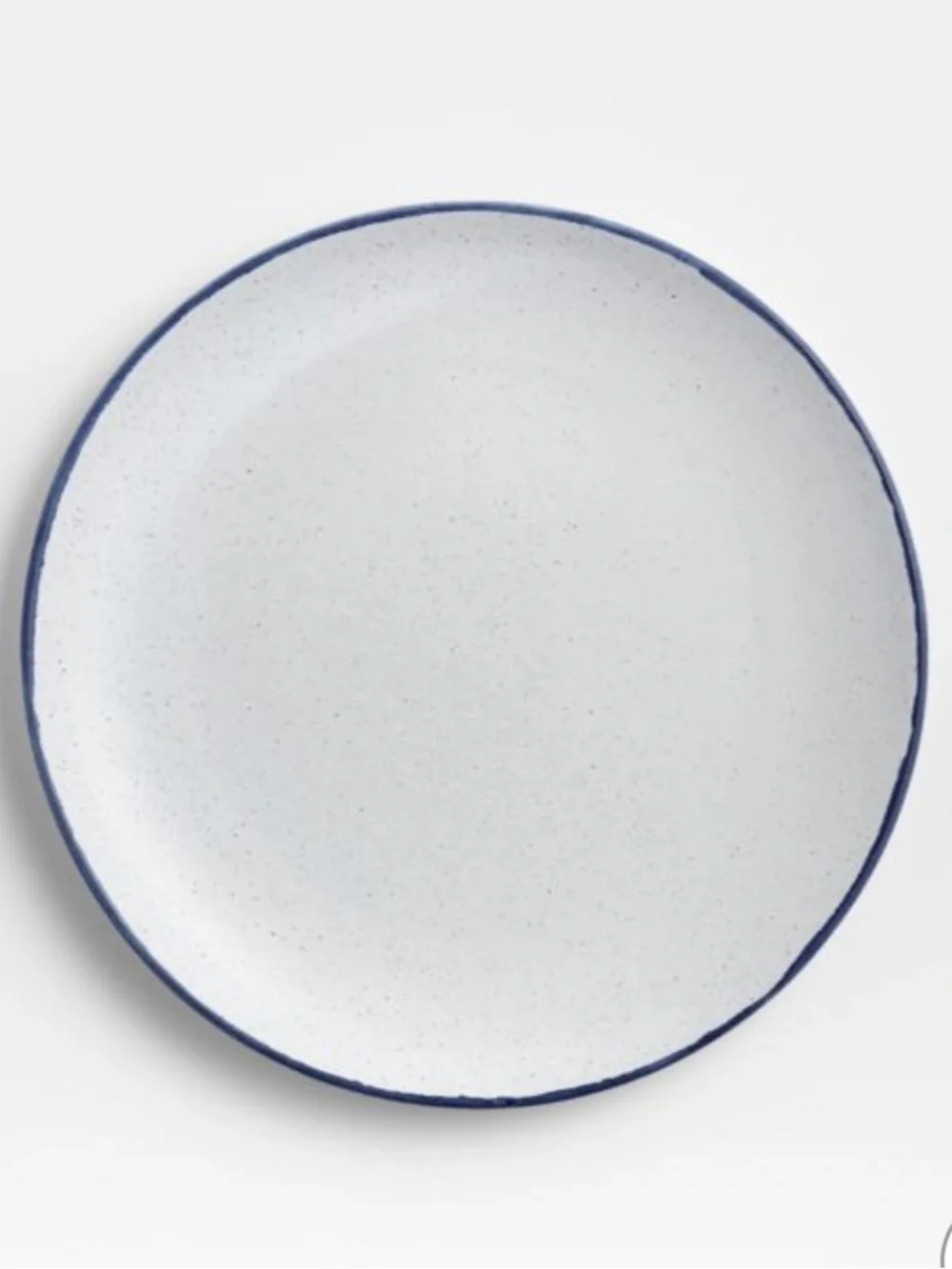 New! Crate&Barrel Lina Matte Blue Stripe Salad Plate